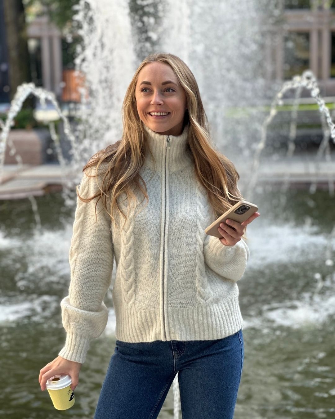 OBJNETE Knit Cardigan - Sandshell